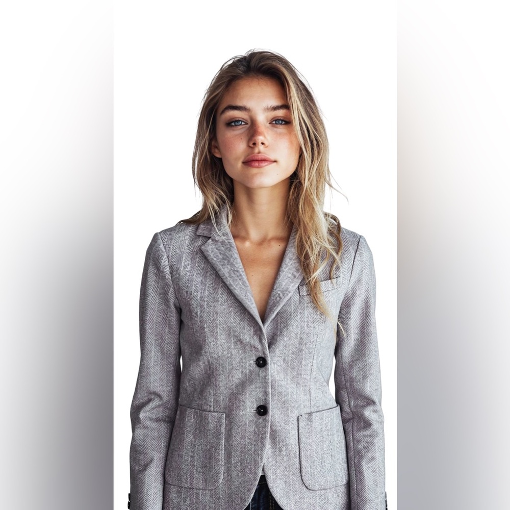 Circle 1901 Classic Women's Gray Blazer in size UK 10 - Picture 2 of 12